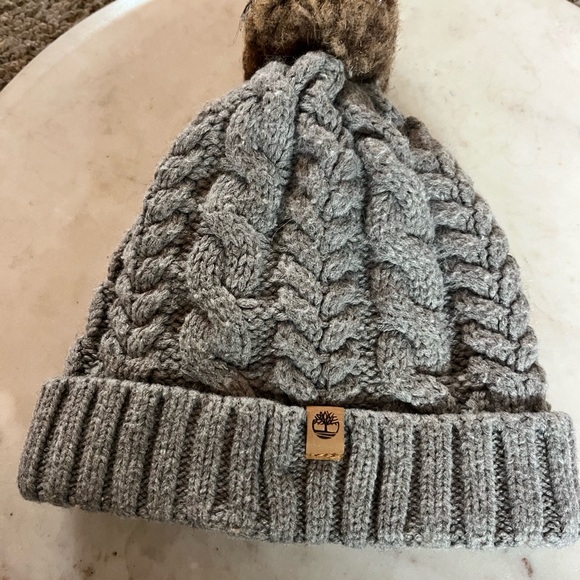 😎 Timberland cable knit faux fur unisex beanie - Picture 2 of 6